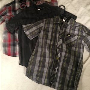 Lot of three button-up Tony Hawk boys shirts